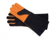 Steven Raichlen Best of Barbecue Extra Long Suede Gloves, Pair