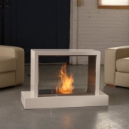 Real Flame Insight Ventless Fireplace, White