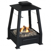 Real Flame Sierra Outdoor Gel-Fuel Fireplace, Black
