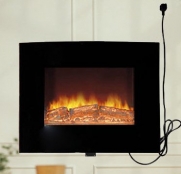 HomCom 26 Wall Mount 1500w Electric Fireplace Heater w/ Remote Control