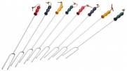 Rome Industries CS-2200 Rome's 8 Piece Marshmallow Roasting Fork Set, Chrome Plated with Multi Colored Handles