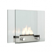 Holly & Martin Hudson Portable Indoor/Outdoor Gel Fireplace in Clear Glass