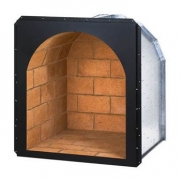 FMI 24 Arched Mosaic Indoor-Outdoor Wood Storage Nook