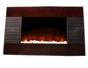 New Diva Tranquility 1500 Watts Wood Finish Wall Mount Electric Fireplace Space Heater with Remote Control