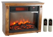 New LifeSmart LS-1111HH13 1800 Sq.Ft Infrared Quartz Electric Portable Fireplace