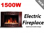 New 1500W Deluxe Wood Wall Mount Electric Fireplace Space Heater 1500 Watts BG04