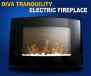 New 1500W Diva Tranquility Wall Mount Electric Fireplace Space Heater 1500 Watts