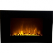 Frigidaire OWF-10303 Oslo Wall Hanging LED Fireplace with Color-Changing Flame Effect and Remote Control - Black