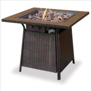 Uniflame LP Gas Outdoor Firebowl with Tile Mantel
