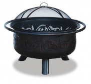 Uniflame WAD900SP Oil Rubbed Outdoor Firebowl with Swirl Design