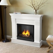 Real Flame Chateau White Ventless Gel Fireplace