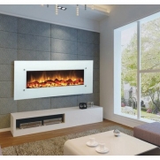 Touchstone 50 Ivory Electric Wall Mounted Fireplace - White