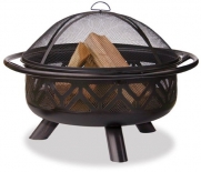 Uniflame WAD1009SP Oil Rubbed Outdoor Firebowl with Geometric Design