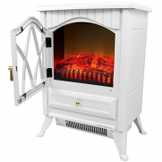 AKDY 16 Retro-Style Floor Freestanding Vintage Electric Stove Heater Fireplace AK-ND-18D2P (Pure White)