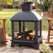 Landmann USA 25722 Redford Outdoor Fireplace, Black