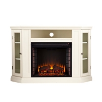 Southern Enterprises Claremont Convertible Media Ivory Electric Fireplace