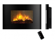AKDY Az520al Wall Mounted Electric Fireplace Control Remote Heater Firebox Black