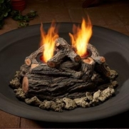 Real Flame 2-Can Outdoor Log Set Oak