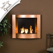 Sarasota Wall Mount Fireplace in Copper