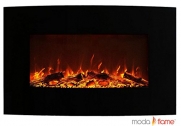 Moda Flame Chelsea 35 Curved Black Wall Mounted Electric Fireplace