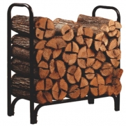 Panacea 15203 Deluxe Outdoor Log Rack, Black, 4-Feet