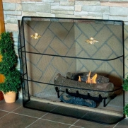 Woodeze Home Decorative Outdoor Fire Place Accessorie Sparkguard - Black