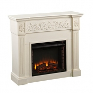 SEI Calvert Electric Fireplace, Ivory