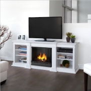 Real Flame G1200-W Fresno Ventless Gel Fireplace in White