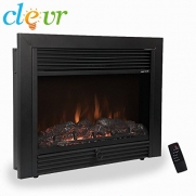 Clevr 29 1500W Adjustable Electric Wall Insert Fireplace Heater W/Remote