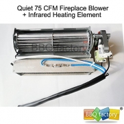 BBQ factory Replacement Fireplace Fan Blower + Heating Element for Heat Surge Electric Fireplace