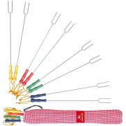 Premium Marshmallow Roasting Sticks - 8 Smores Skewers & Hot Dog Roasting Sticks - Fun Camping Cookware Perfect for Patio Fire Pit & Campfire Cooking for Kids and Adults. Bonus - Storage Bag & Cooking E-books
