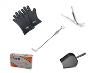 Kamado Grill Starter Kit with Grill Gripper, Ash Pan and Tool, Fire Starter and Grill Gloves for Big Green Egg, Kamado Joe and More!
