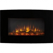 Gibson Living Soho 35 Inch Curved Log Wall Mounted Electric Fireplace