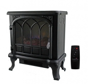 Duraflame 400 Sq Ft 1500W Electric Stove Fireplace Heater w/Flame Effect | Black