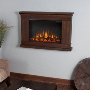 Real Flame Jackson Slim Line Wall Hung Electric Fireplace - Vintage Black Maple