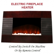 New 1500W Deluxe Wood Wall Mount Electric Fireplace Space Heater 1500 Watts